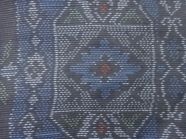 JAPANESE KIMONO / ANTIQUE KIMONO / DORO OSHIMA TSUMUGI / WOVEN FLORAL SARASA